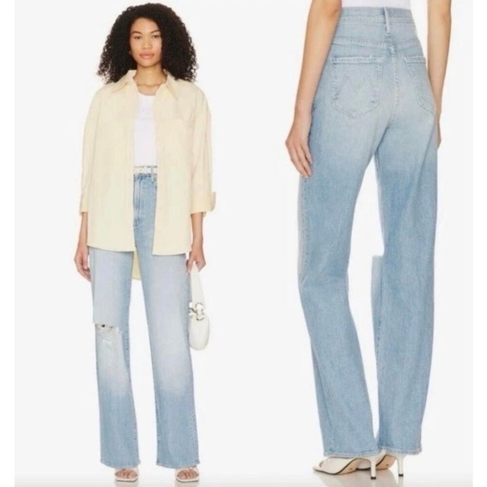 Mother High Waisted Tunnel Vision Sneak Jeans Sippin' Sweet Tea Womens 28 Denim